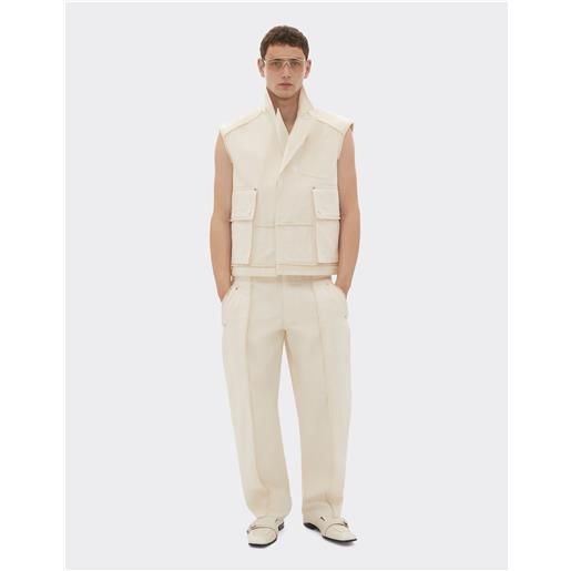 Ferrari gilet in cotone malfilè - male giacche e capispalla avorio 48