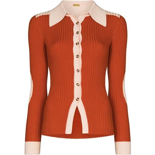 Dodo Bar Or cardigan seth con bordo a contrasto - arancione