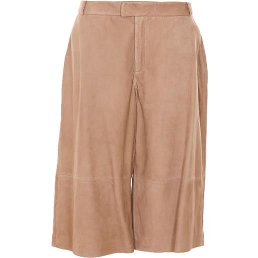 Arma shorts jina in pelle scamosciata - toni neutri