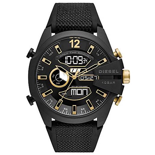 Diesel Uomo Mega Chief Slim, orologio cronografo con cinturino in acciaio inox o in pelle