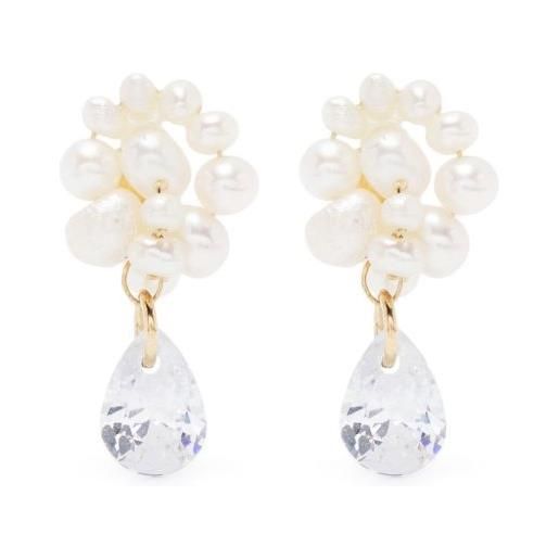 Orecchini a goccia in argento sterling placcati in oro elegante