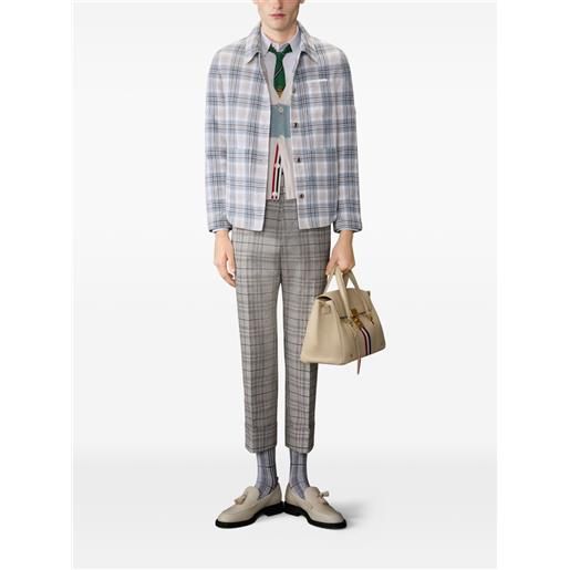 Thom Browne giacca utility a quadri - bianco