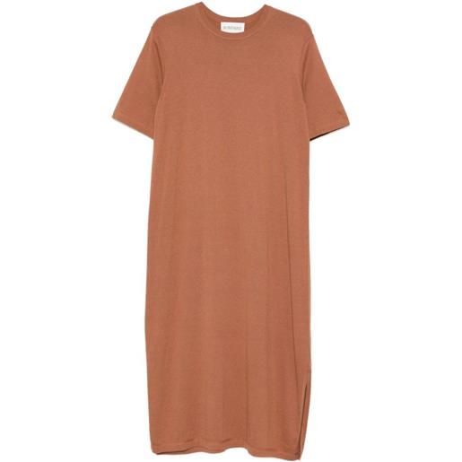 BOMPARD abito midi con spacco laterale - marrone