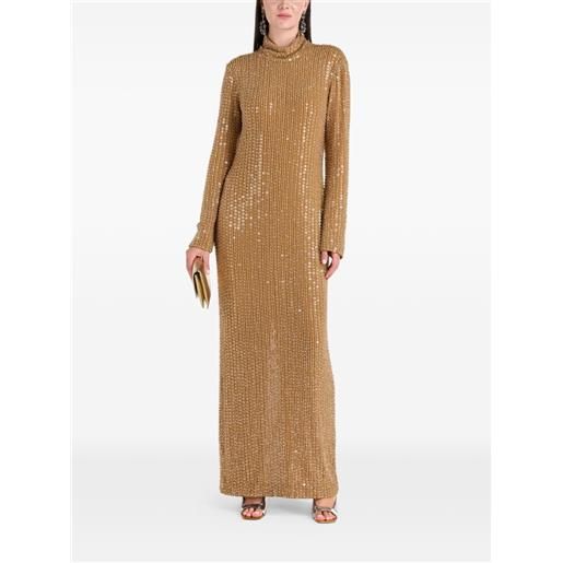 ILTA abito lungo con paillettes - oro
