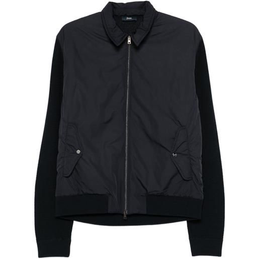 Herno cardigan con zip - blu