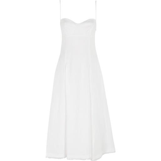 Simkhai abito midi plissettato - bianco