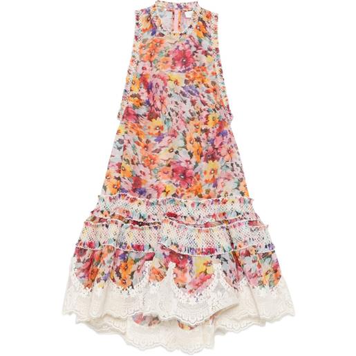 ZIMMERMANN abito corto a fiori - bianco