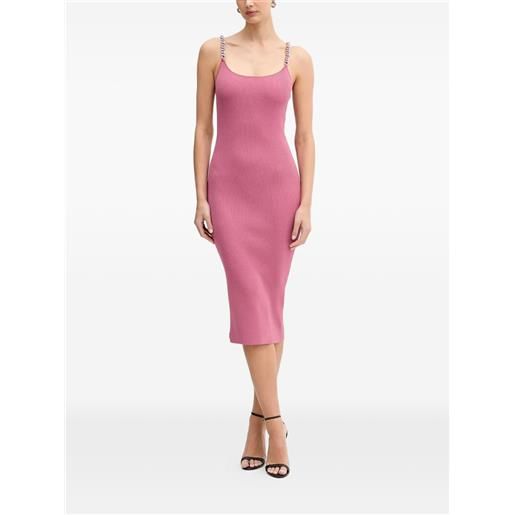 Michael Michael Kors abito midi a coste - rosa