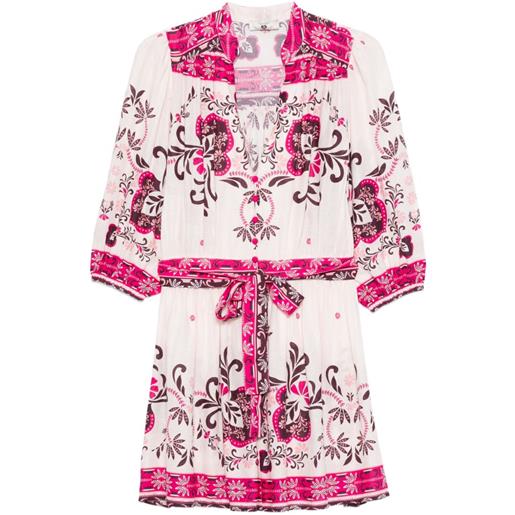 TWINSET abito midi a fiori - rosa