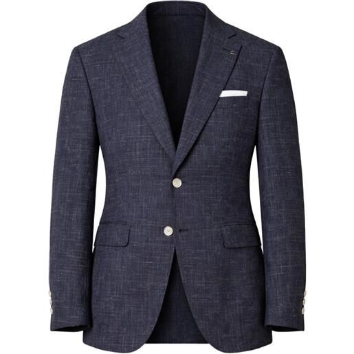 BOSS blazer monopetto con bottoni - blu