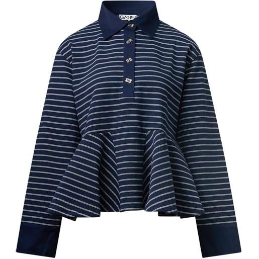 GANNI top a righe - blu