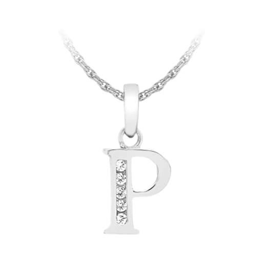COLLANA DONNA IN ACCIAIO CON CUORE CON CRISTALLI BIANCHI