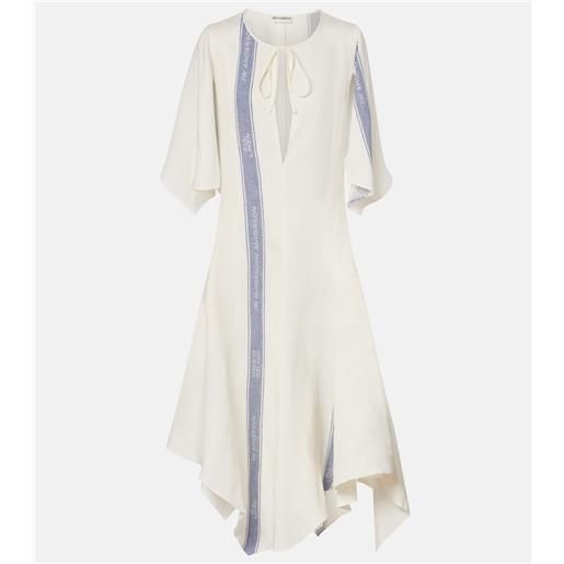 JW Anderson abito lungo asimmetrico in lino