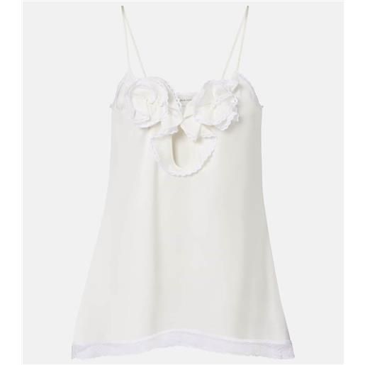Magda Butrym camisole in raso di seta con pizzo