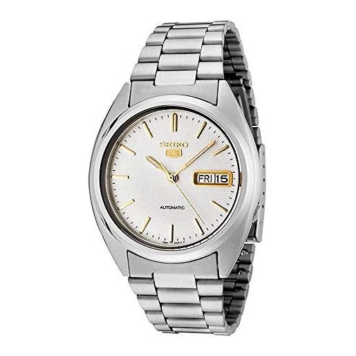 Seiko Orologio da uomo, al quarzo, analogico, cinturino in acciaio inossidabile, SUR523P1, quadrante rosa, cinturino, Quadrante rosa, Bracciale