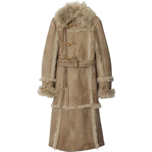 Burberry cappotto di shearling - toni neutri