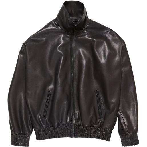 Acne Studios giacca in pelle con zip - nero