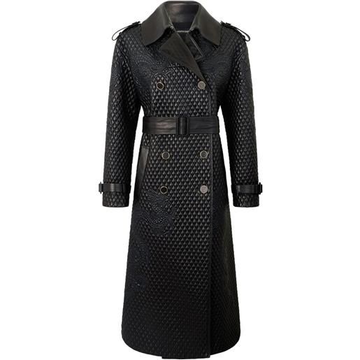 Roberto Cavalli cappotto con ricamo - nero