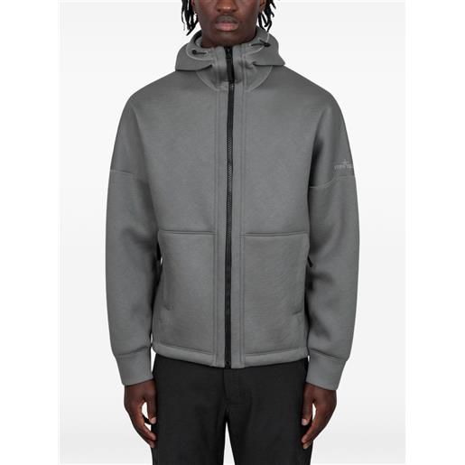Stone Island felpa scuba con zip - grigio