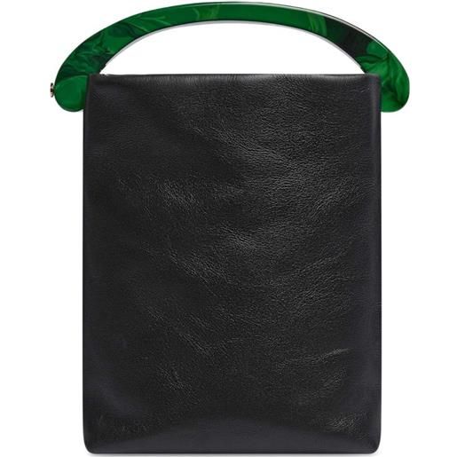 DRIES VAN NOTEN borsa tote micro in pelle - nero