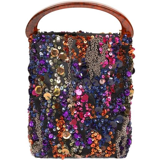 DRIES VAN NOTEN borsa tote con decorazione - nero