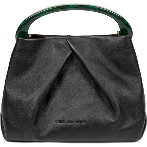 DRIES VAN NOTEN borsa tote piccola in pelle - nero