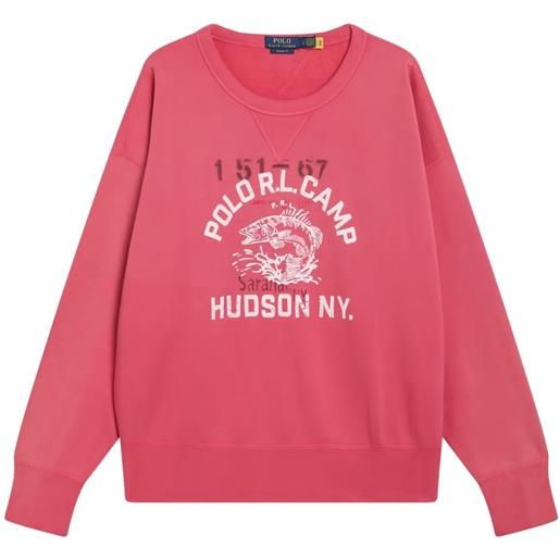 Polo Ralph Lauren felpa con grafica - rosa