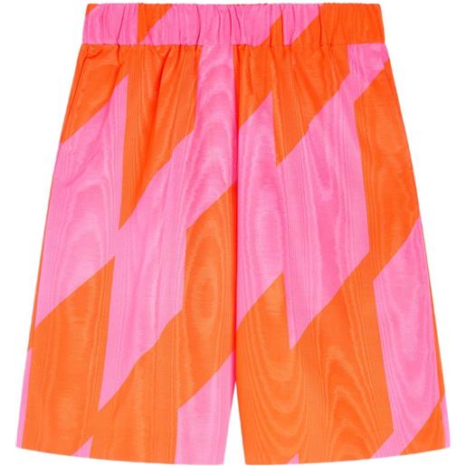 DRIES VAN NOTEN shorts con stampa - arancione