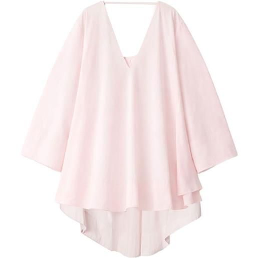Jacquemus abito corto paysan con maniche a palloncino - rosa