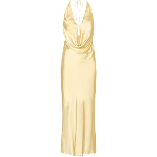 ROTATE BIRGER CHRISTENSEN abito lungo in chiffon - giallo