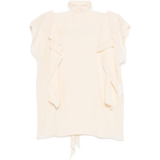 Lanvin blusa con ruches - toni neutri