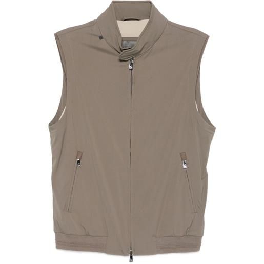 Corneliani gilet con zip - toni neutri