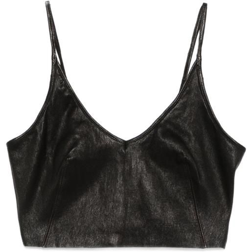 Rick Owens top con scollo a v - nero