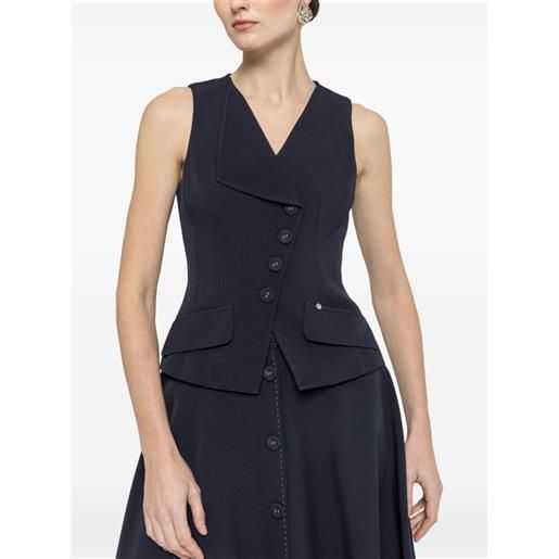 NISSA gilet sartoriale monopetto - blu