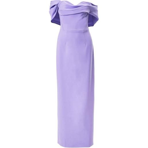 Carolina Herrera abito da sera con spalle scoperte - viola
