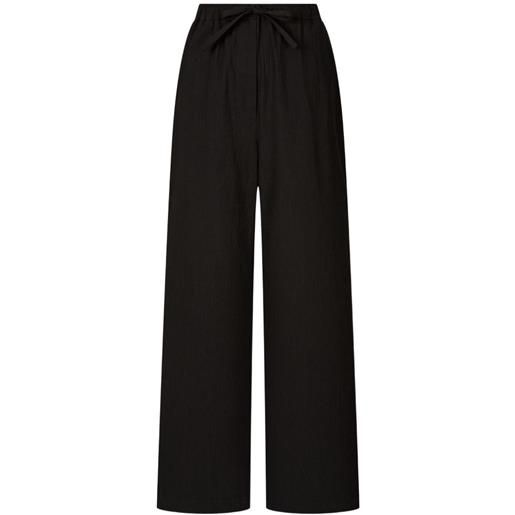 TOMBOY pantaloni in cotone con coulisse - nero