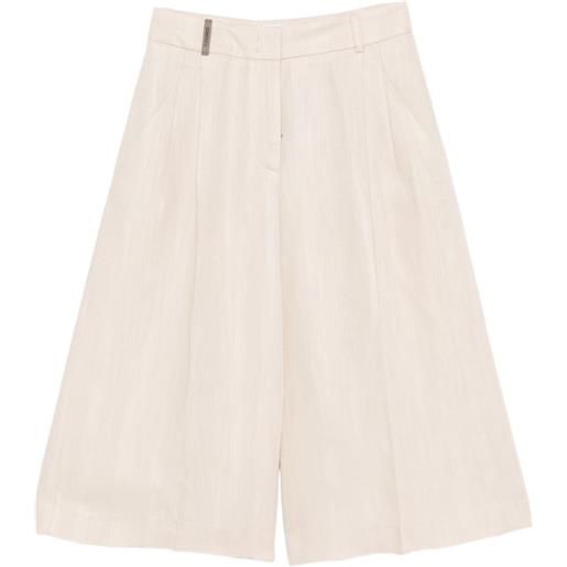 Peserico shorts con pieghe - toni neutri