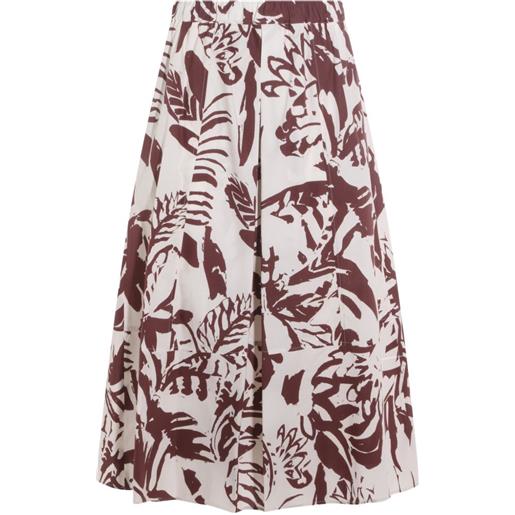 Antonelli gonna a fiori - marrone