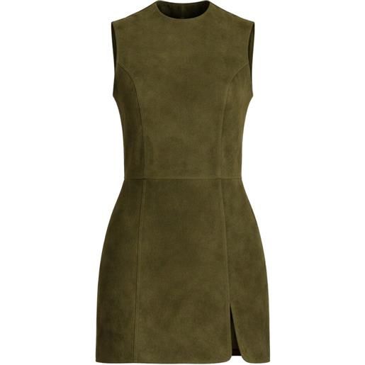 Zut abito corto in pelle scamosciata - verde