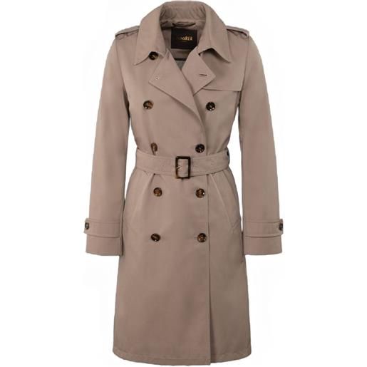 Moorer trench doppiopetto giverny-ft con cintura - toni neutri
