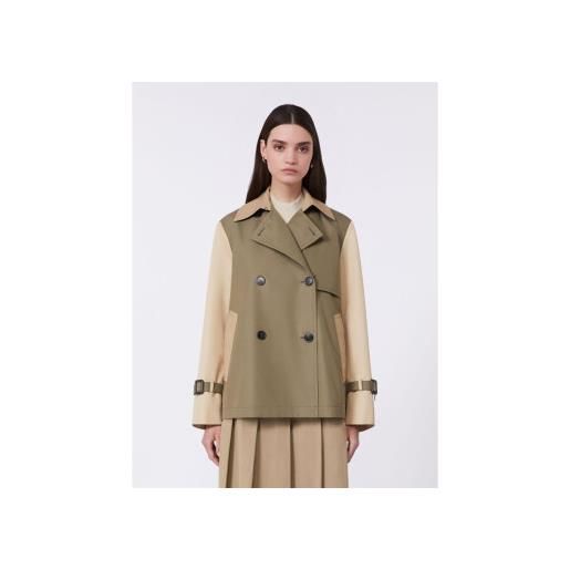 Weekend Max Mara per donna. 2615021051600 trench verde wkdbiglia [3332343], casual, cotone