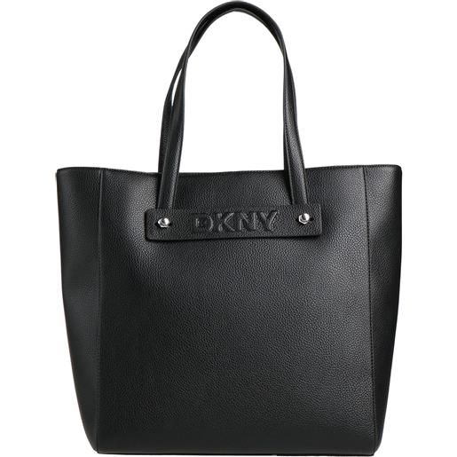 DKNY Demi Bag - Borsa A Tracolla Donna In Pelle Sutton Nero, Con Cerniera E Tasca Interna