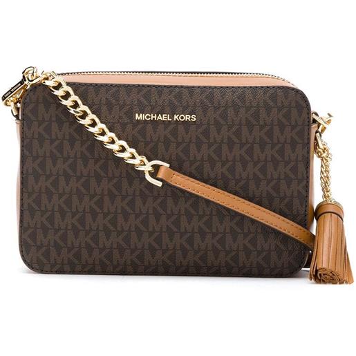 Michael Kors borsa a tracolla jet set media - marrone
