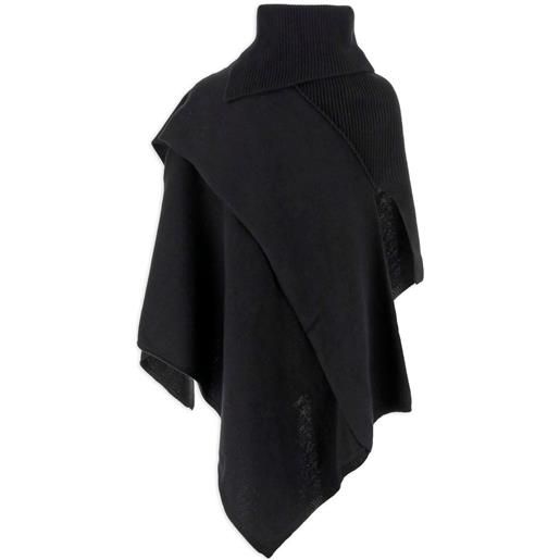 Niccolò Pasqualetti poncho a coste - nero