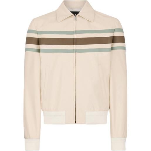 DSQUARED2 giacca preppy a righe - toni neutri