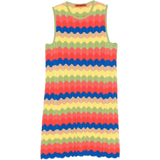 Simon Miller abito corto con motivo a onde - rosso