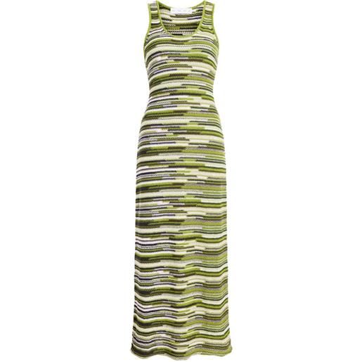 Proenza Schouler White Label abito zinah a righe - verde