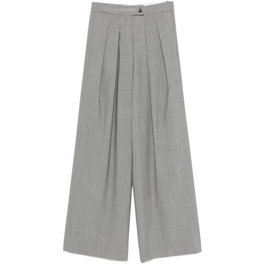 Nine In The Morning pantaloni sandra con pieghe - grigio