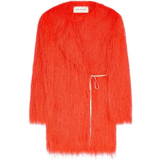 DRIES VAN NOTEN giacca con frange - arancione