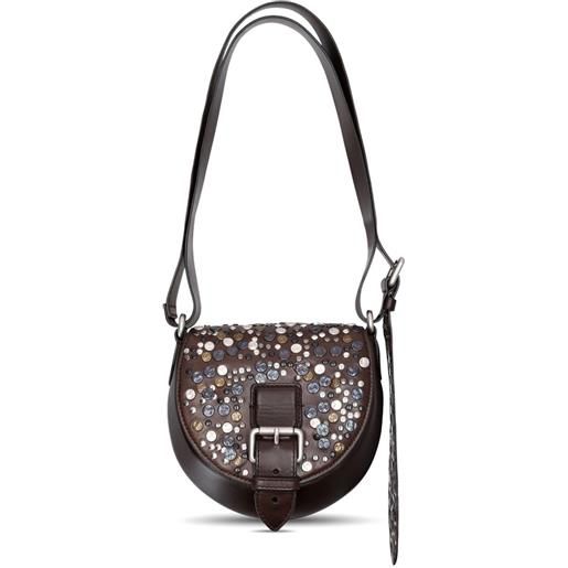DRIES VAN NOTEN borsa messenger con fibbia - marrone
